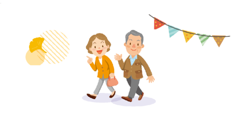 お出かけイメージのイラスト