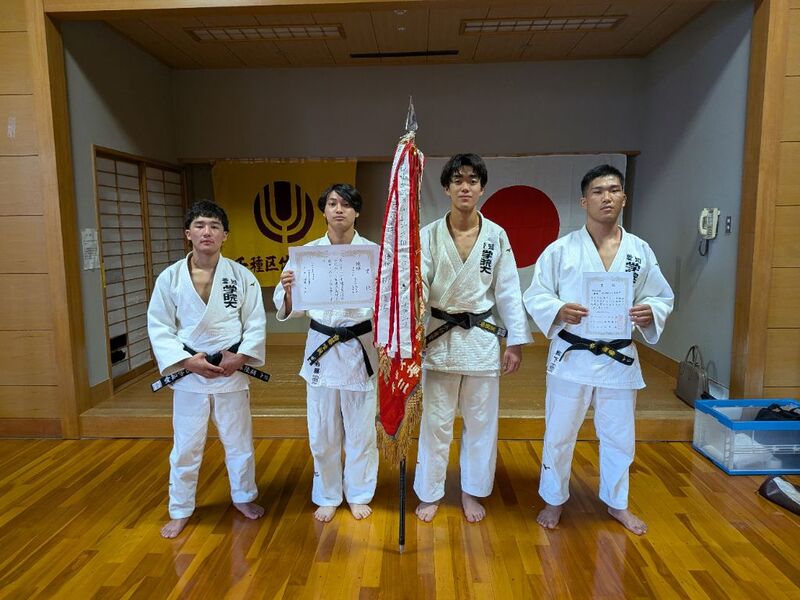 写真：団体の部優勝　愛知学院大学柔道部