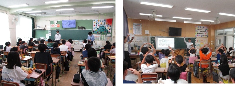 写真：租税教室に参加する子どもたち
