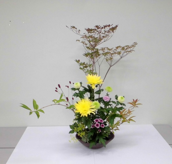 重陽の節句のいけ花写真