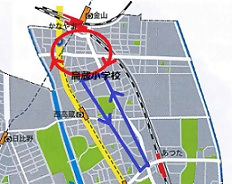 活動場所を表す地図