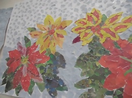 ちぎり絵の作品