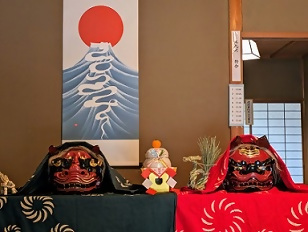 清羽亭の獅子頭