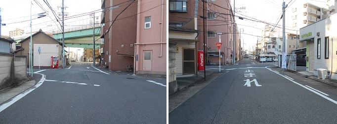 普通貨物車進行方向　自転車進行方向の画像