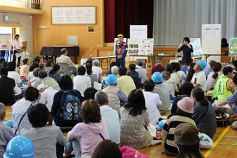 山田碩道船方学区連絡協議会長の話の画像