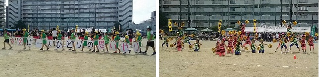 交通少年団パレード　子ども会チアリーディングの画像