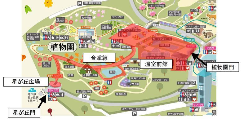 ライトアップ開催エリア図