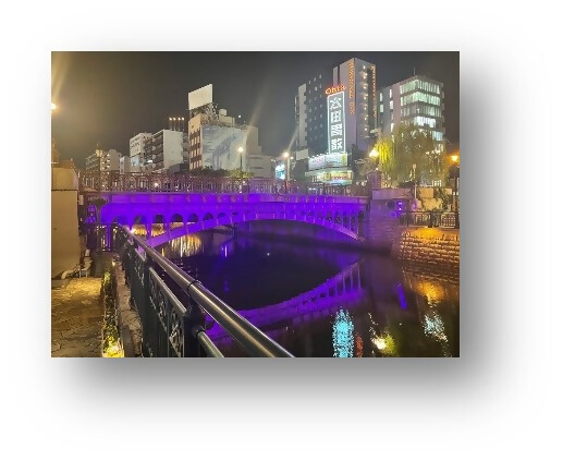 令和6年の納屋橋のライトアップ