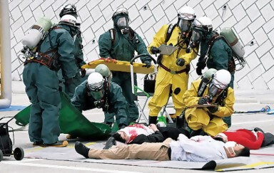 化学災害訓練写真1