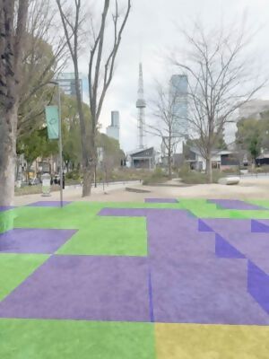 ARアプリで表示されたヒートマップ