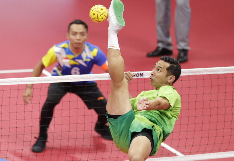 セパタクローをしている様子