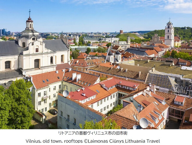 赤い屋根の街並みを写した写真