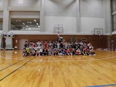 令和7年度小学生バスケットボール教室1部の参加者の皆さん