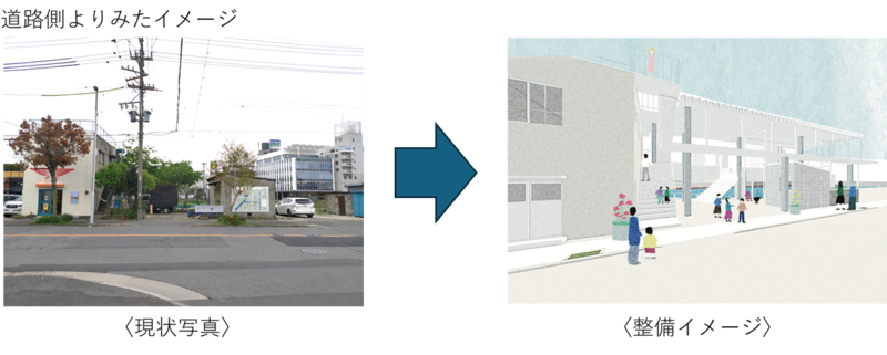 運河の森施設イメージ（道路側）