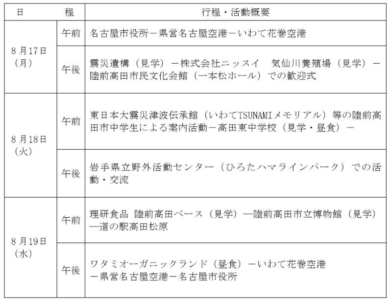 予定は変更の可能性があります。