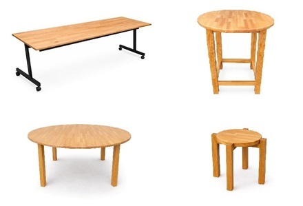設置する木製什器の写真