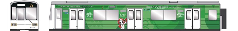 地下鉄車両のラッピングデザイン