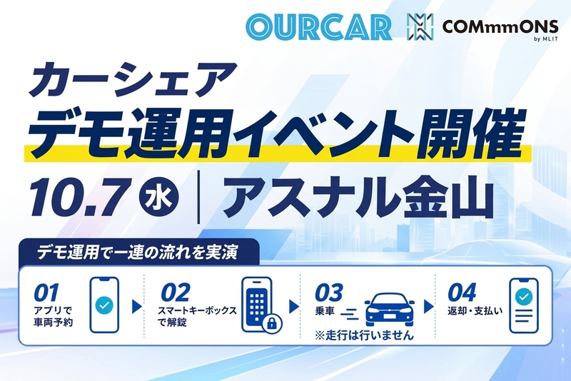 カーシェアデモ運用イベント開催