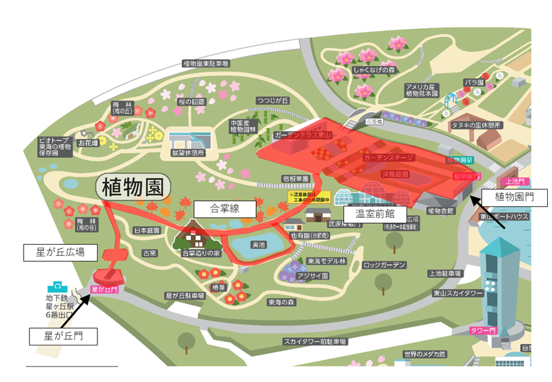 ライトアップ開催エリア図