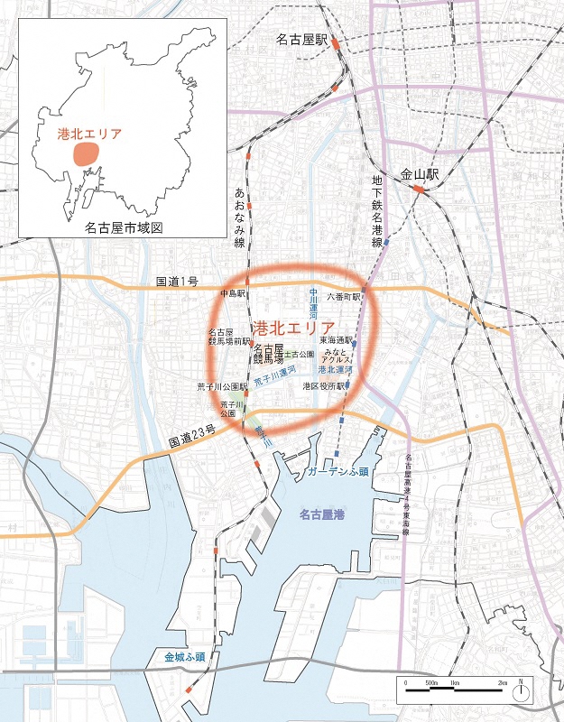 港北エリア広域図