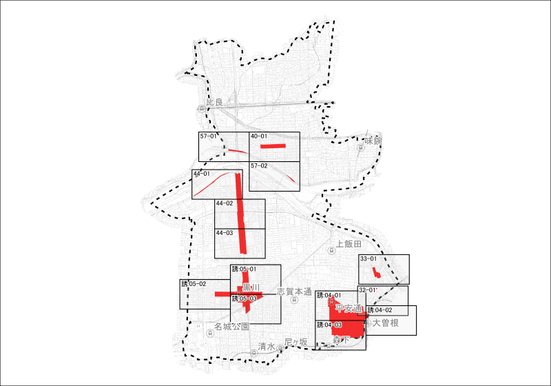 北区の変更箇所図