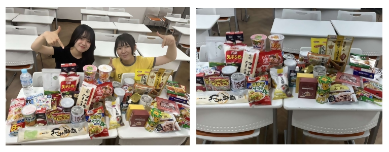 集まった食品の写真です。