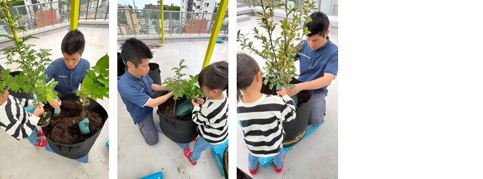 植樹の様子（名古屋電装株式会社）