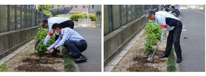 植樹の写真（株式会社フジトランスコーポレーション）