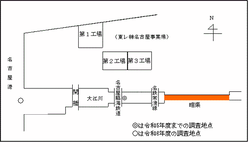 調査地点周辺の概要図です。