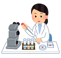実験をしている画像です。