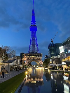 テレビ塔ライトアップの様子