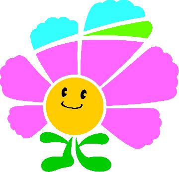 区の花コスモスデザインマーク「キタッコ」のイラスト