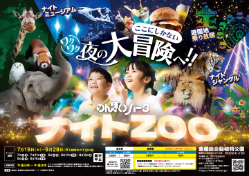 のんほいパークナイトZooのチラシ