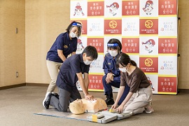 応急手当研修センター（昭和区）での講習の様子
