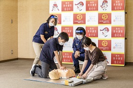 応急手当研修センター(昭和区)での講習の様子