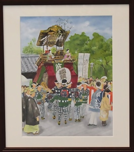 日本画の部区文化協会長賞受賞作品
