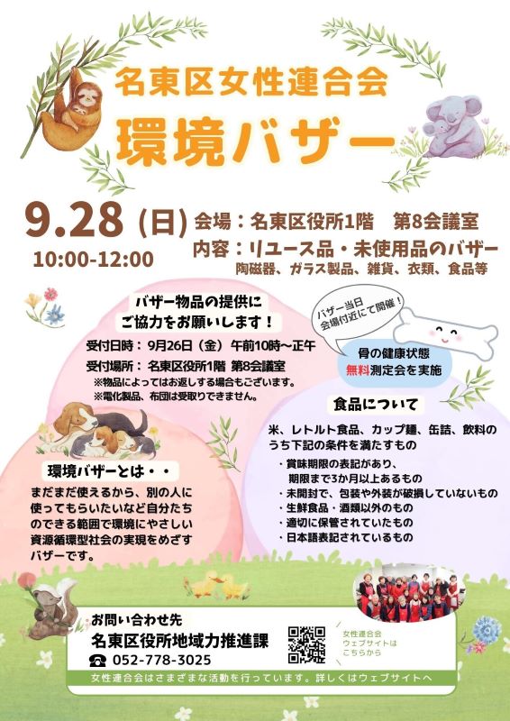 環境バザーのチラシ