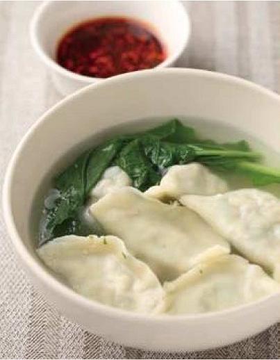 大高菜の海老水餃子の画像です。
