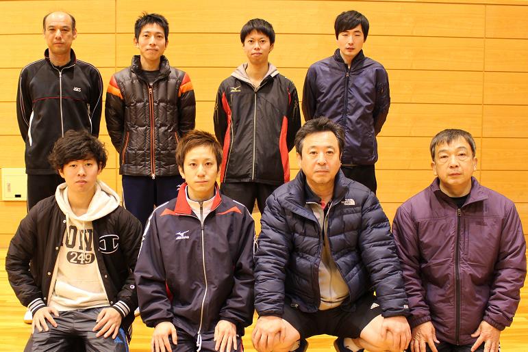 男子の部ダブルス、入賞者のみなさんの画像