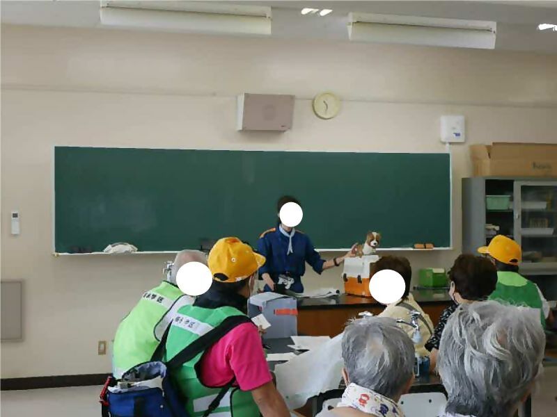 ペット同行避難講習の様子