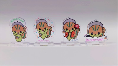 コンプリート賞でもらえるモリスちゃんアクリルスタンドの画像