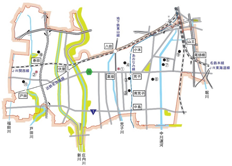 中川区の全体図