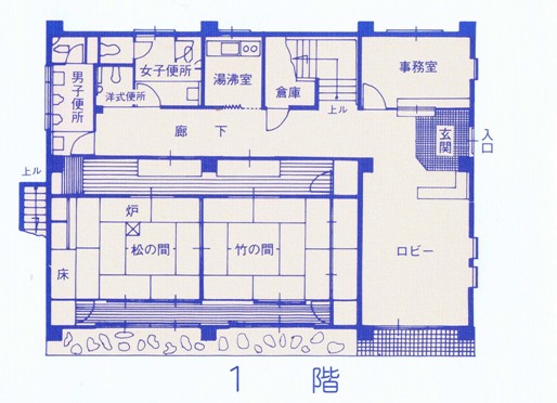 愛知コミュニティセンター1階の平面図