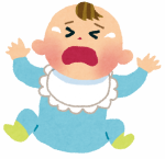 子どもが泣いている画像です。