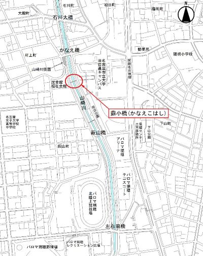 鼎小橋の位置図