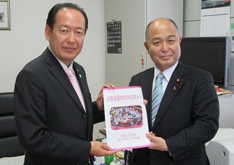 福田誠治 名古屋市会副議長と戸羽太陸前高田市長の写真