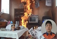 粉末消火器の使用紹介の写真