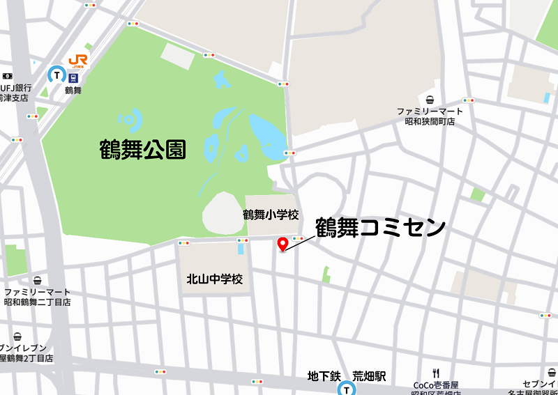 鶴舞コミセン地図