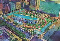 栄公園地区(広場ゾーン)完成イメージを描いたイラスト