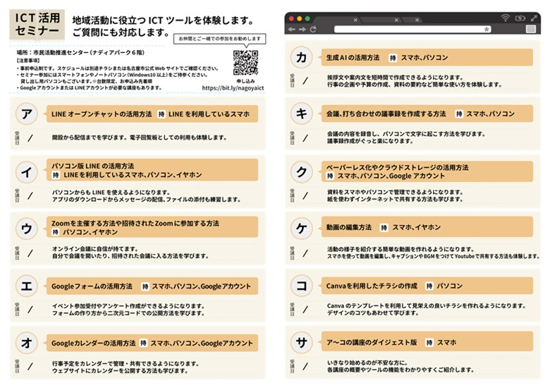 セミナーの内容を説明した画像です